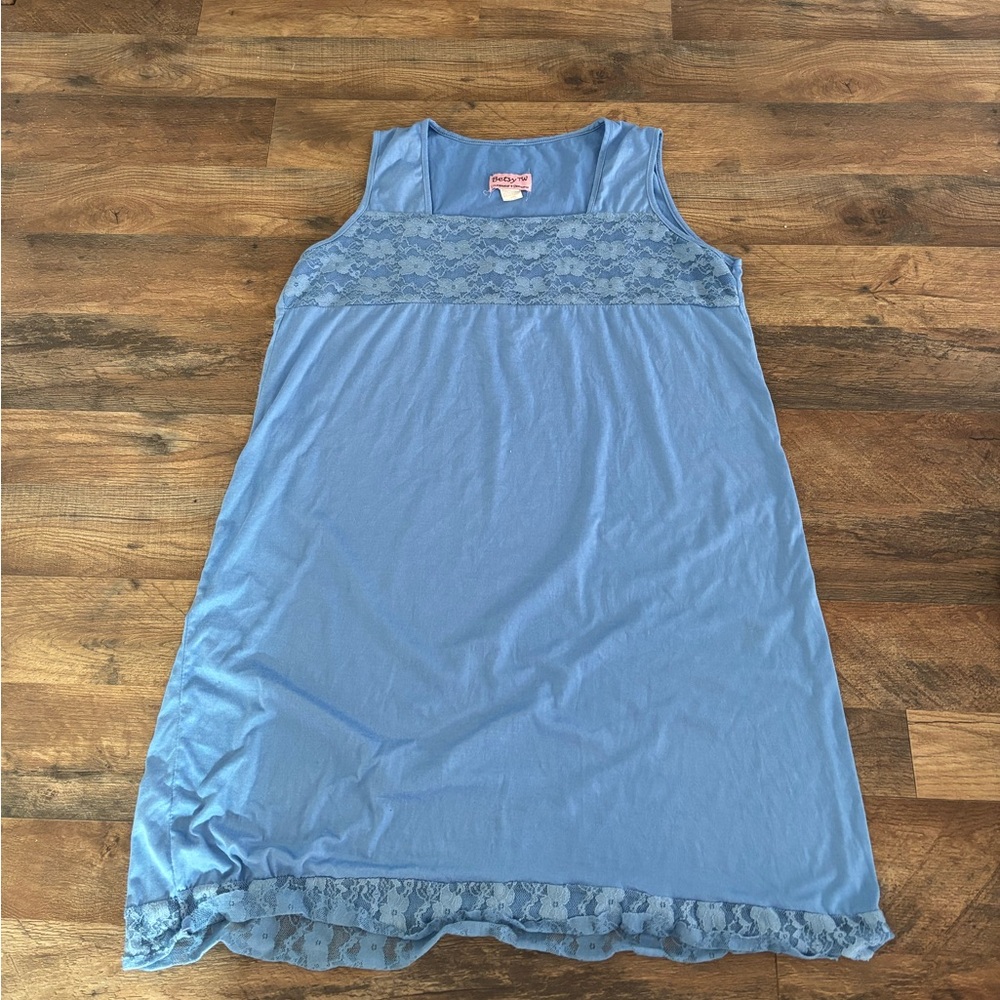 Women's Blue Lace Trim Sleepwear